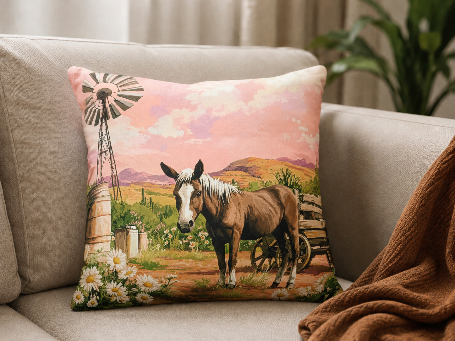 Cushion — Windpomp & Daisies