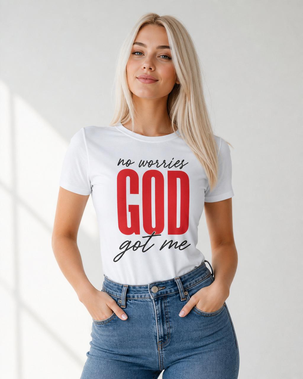 Ladies No Worries — God Got Me Faith Tee