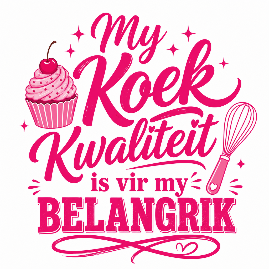 My Koek Kwaliteit is vir my BELANGRIK Tee — Ladies view 3