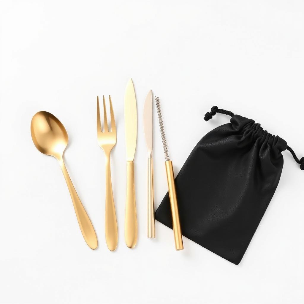Serendipio Golden Cutlery Set