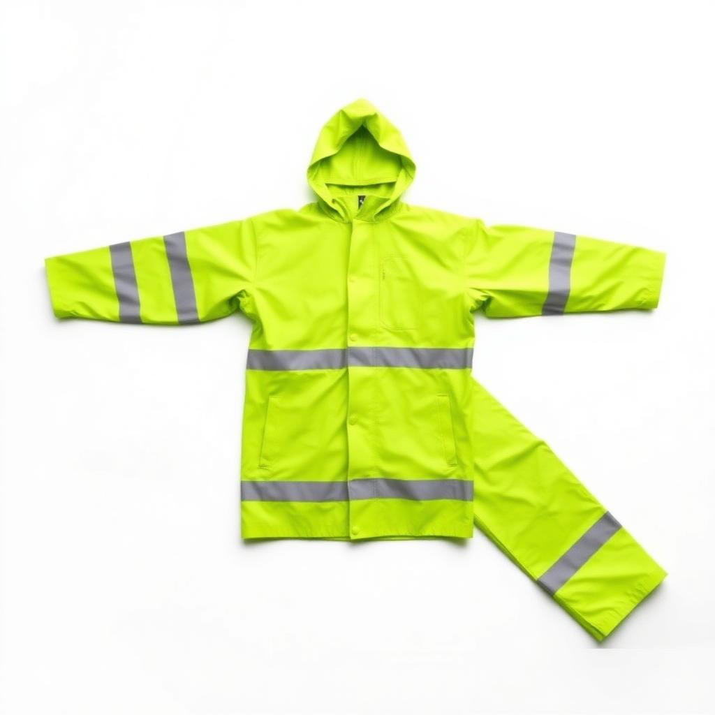 Outdoor Hi-Viz Reflective Rainsuit - Lime