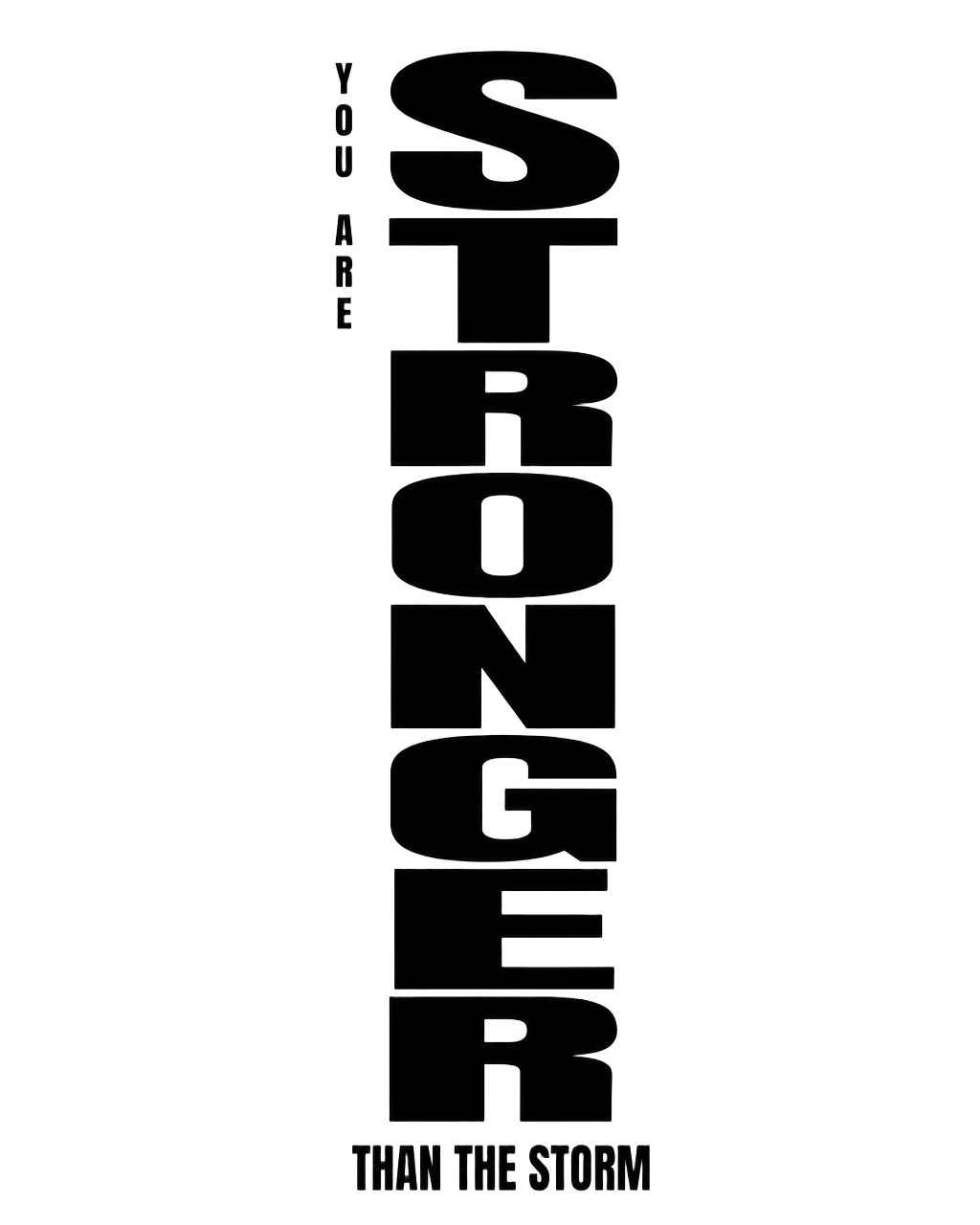 You Are Stronger Than The Storm Faith Tee view 2