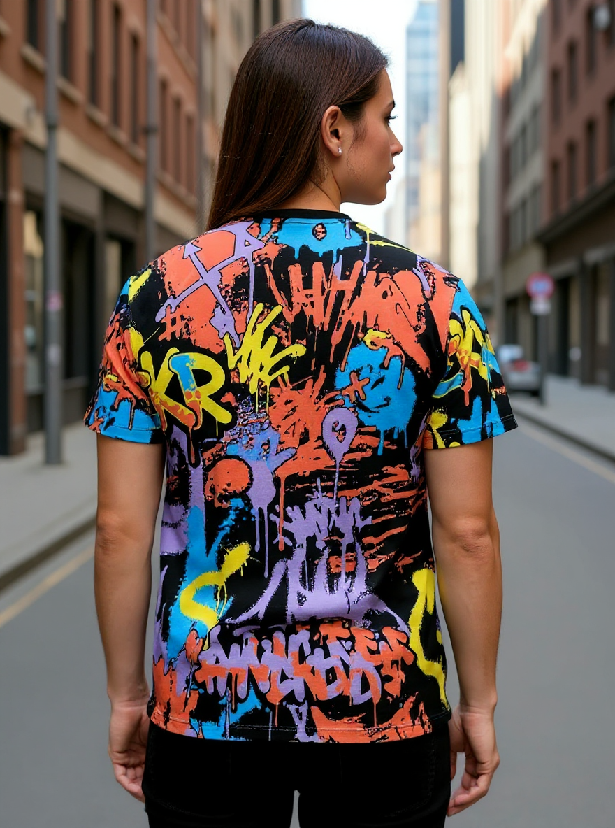 Kwai Lekr Graffiti Tee — Ladies view 2
