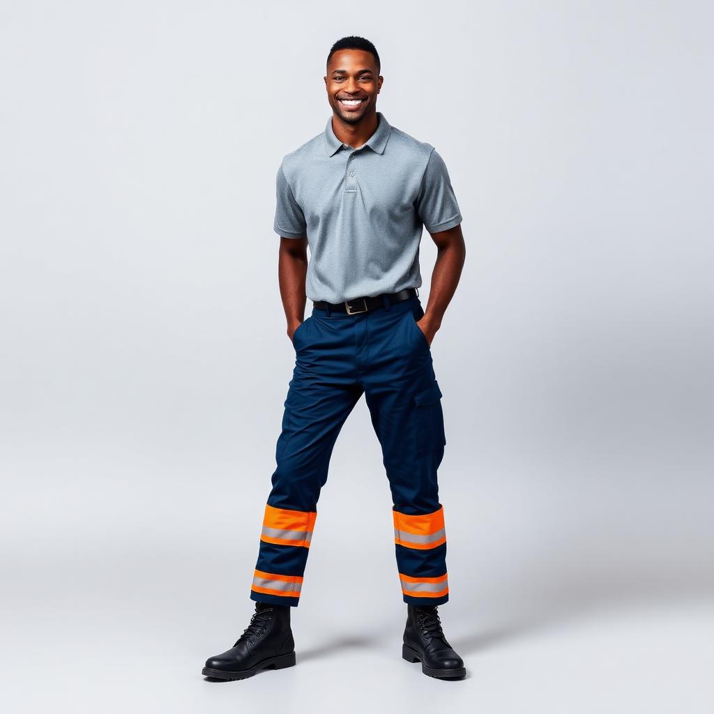 Reflective Polycotton Pants (Orange Tape)