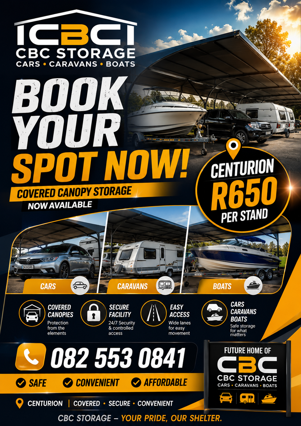 🚗 Your Car, Caravan or Boat Deserves Better Storage — From R650!