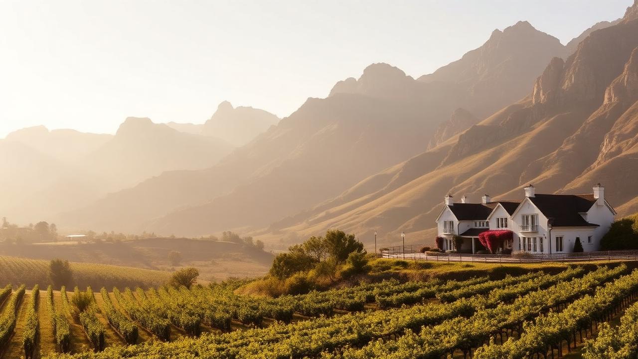 Franschhoek wine region — vineyards and Cape landscape