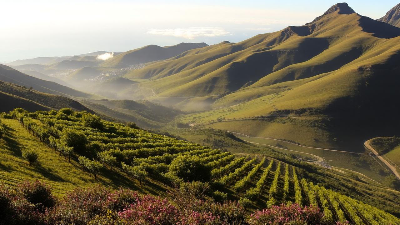 Hemel-en-Aarde wine region — vineyards and Cape landscape