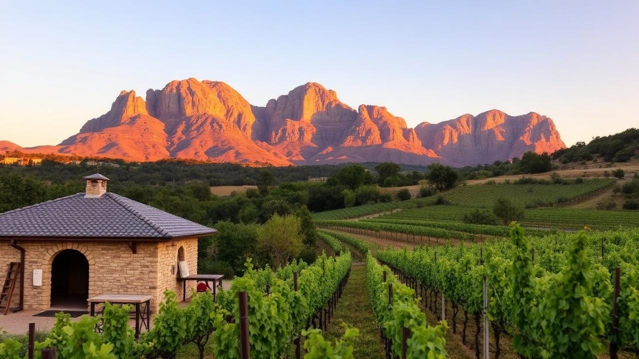 Paarl wine region — vineyards and Cape landscape